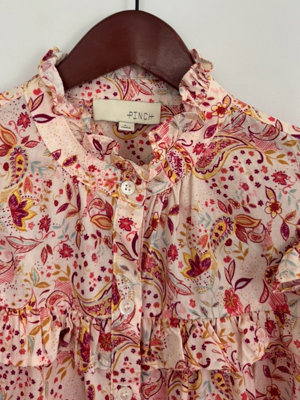 Pinch Floral/Paisley Ruffle Blouse - Picture 3 of 13